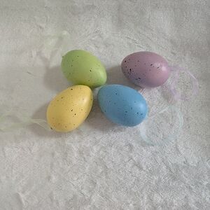 Speckled Pastel Decorative Hanging Eggs - Set of 4